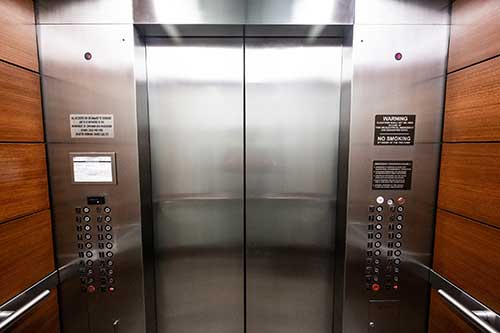Sparkling clean elevator