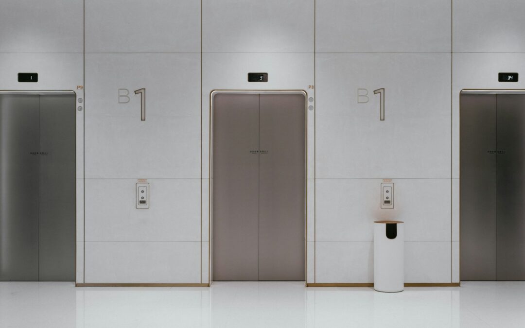 Three elevator doors.